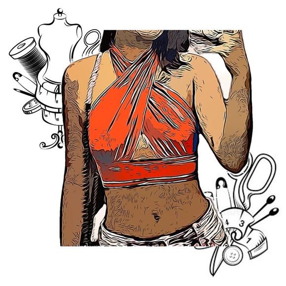 Molde Digital de Cropped Adulto Cruzado Pp ao Gg #184