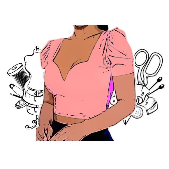 Molde Digital de Cropped Princesa Dec Coração P ao Xxg #187