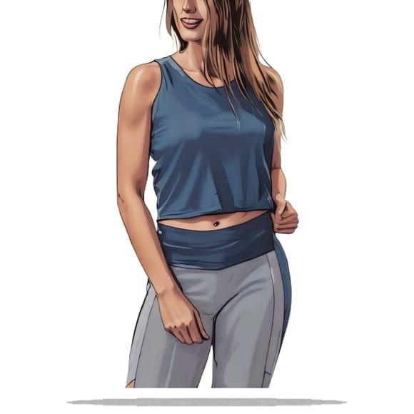 Molde Digital de Cropped Regata Fem Adulto P ao Xg
