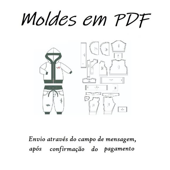 Molde Digital De Jaqueta E Calça Moletom Masculino