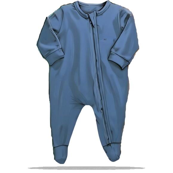 Molde Digital de Macacao Bebe Gola Padre com Pezinho Rn - Gg