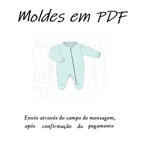 Molde Digital de Macacão com Gola Careca Infantil