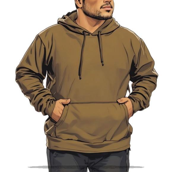 Molde Digital de Moletom Canguru com Capuz Plus Size 46 - 56