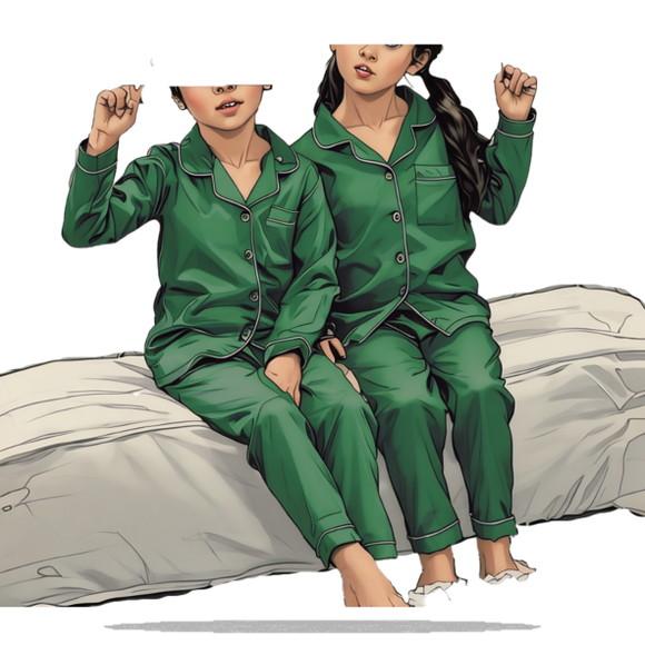 Molde Digital de Pijama Americano Inverno Inf 2 a 12 Anos