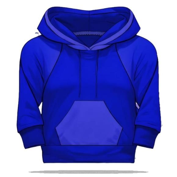 Molde Digital de Moletom com Capuz Raglan Inf 2 ao 14