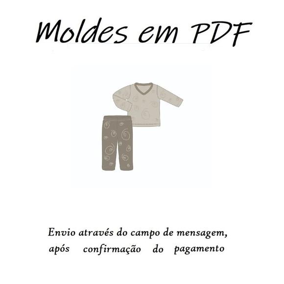 Molde Digital De Pijama Masculino De Inverno Adulto