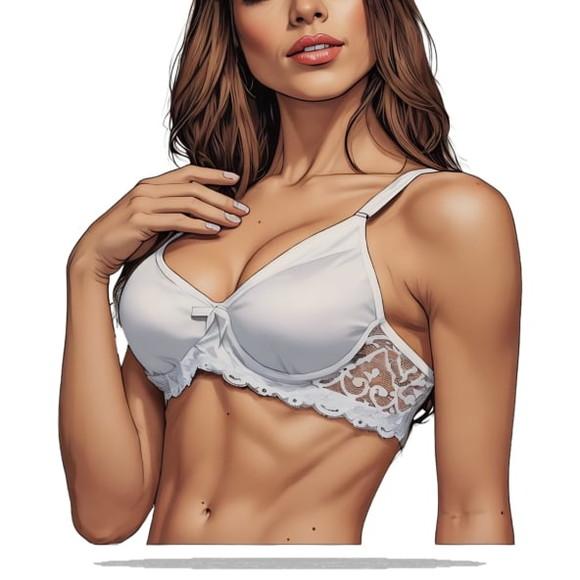 Molde Digital de Sutia em Renda e Lycra Lingerie P ao Gg