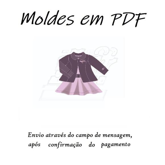 Molde Digital De Vestido Com Casaco Infantil Oferta Especial