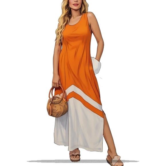 Molde Digital de Vestido Longo Regata Ab Lateral do P ao Xxg