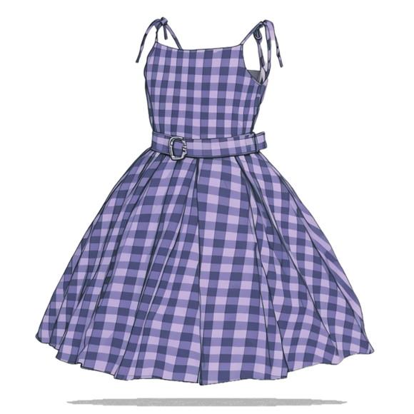 Molde Digital de Vestido Rodado Infantil 4 a 14 Anos