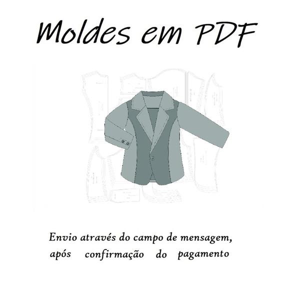 Molde Digital Modelagem De Blazer Bebê Forrado