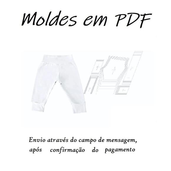 Molde Digital Modelagem Calça Mijão Com Cós E Pé Reversível