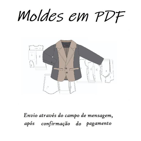 Molde Digital Modelagem De Blazer Infantil Alfaiataria