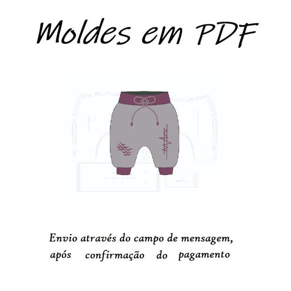 Molde Digital Modelagem De Calça Saruel Bebê