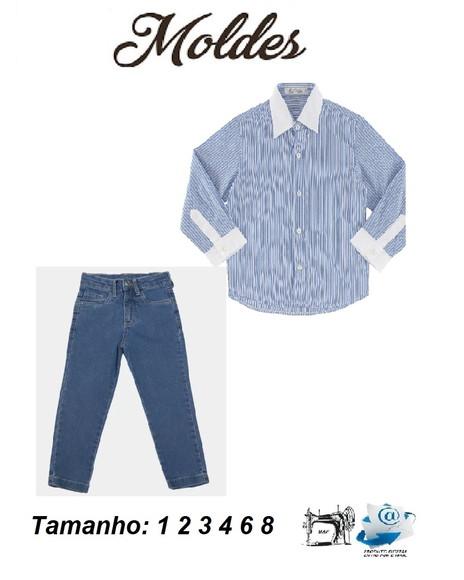 Molde Digital Modelagem de Camisa e Calça Infantil