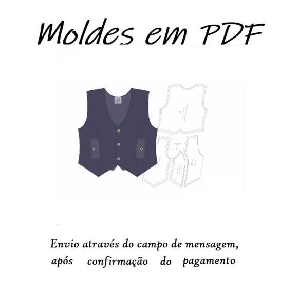 Molde Digital Modelagem de Colete com Forro Bebê