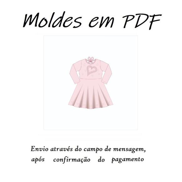 Molde Digital Modelagem De Vestido Saia Semi Godê Infantil