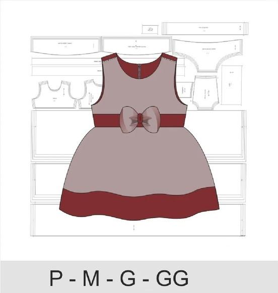Molde Digital Vestido Bebê e Calcinha Incluso Rápido Envio
