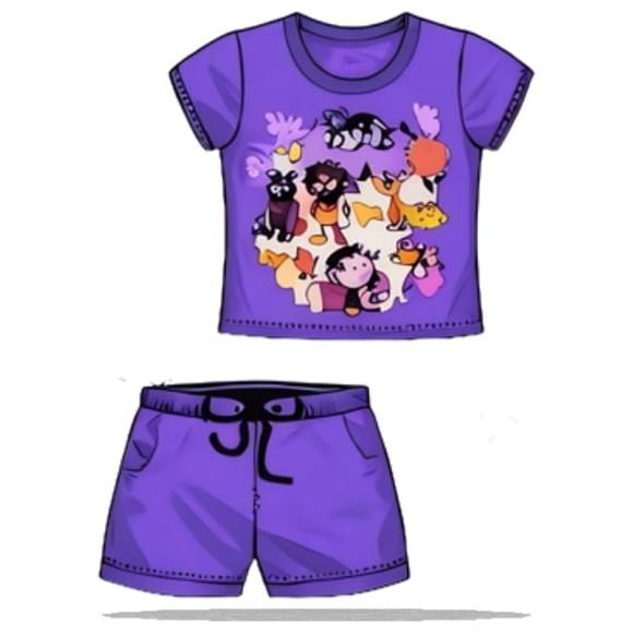 Molde em pdf de Baby Look e Short Fem Infantil 2 a 16 Anos