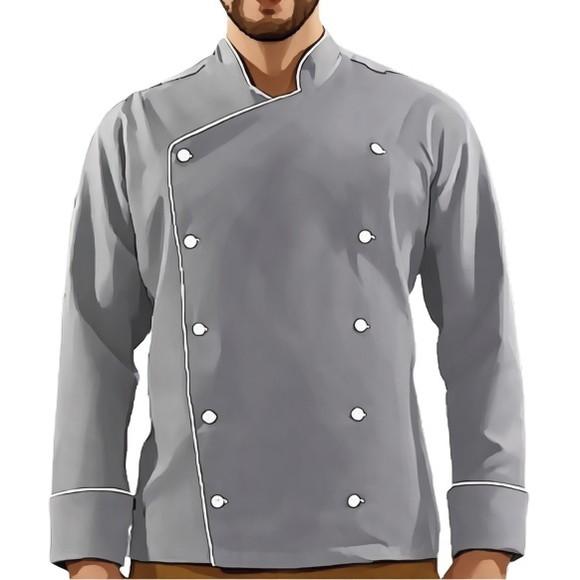 Molde Dolmã Chef de Cozinha Masculina P ao Gg