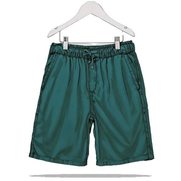 Molde em pdf de Bermuda Inf Sarja Jeans Brim 2 a 16 Anos