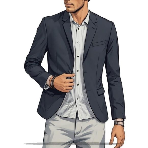 Molde em pdf de Blazer Corte Italiano Masc Adulto P ao Xxg