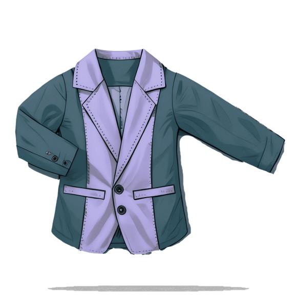 Molde em pdf de Blazer Masculino Infantil 2 a 8 Anos