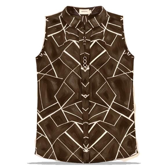 Molde em pdf de Blusa Feminina Gola Padre Regata P ao Xxg