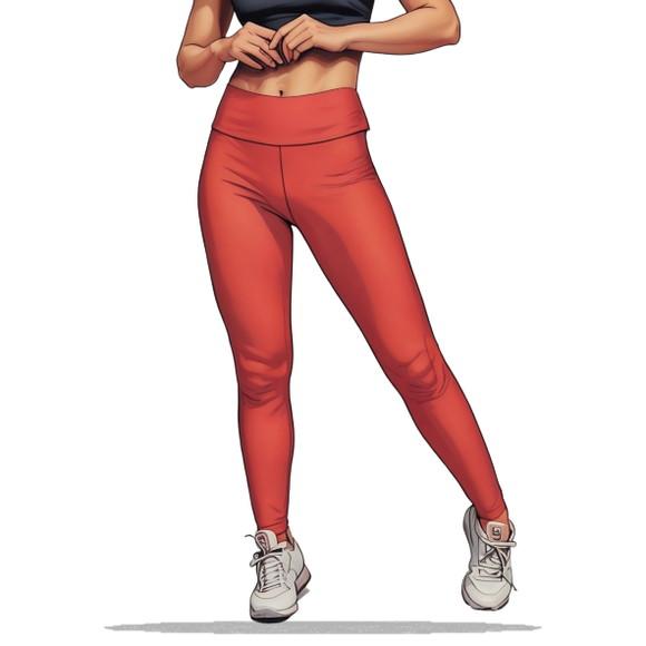 Molde em pdf de Calça Legging Fem sem Costura Lateral P - Gg