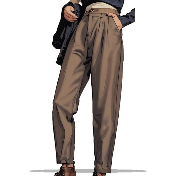 Molde em pdf de Calça Social Fem Pregas Alfaiataria P ao Gg