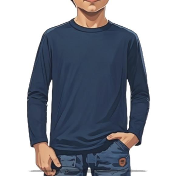 Molde em pdf de Camiseta Masc Infantil Manga Longa 2 ao 16