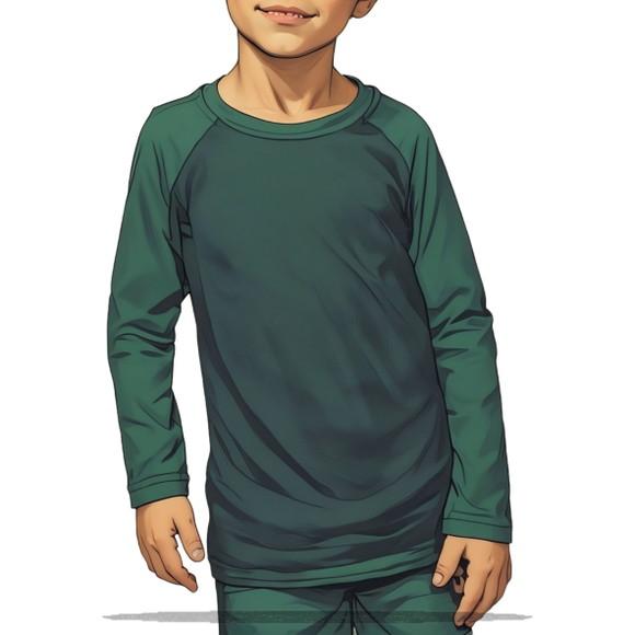 Molde em pdf de Camiseta Raglan Inf m Longa 2 a 16 Anos