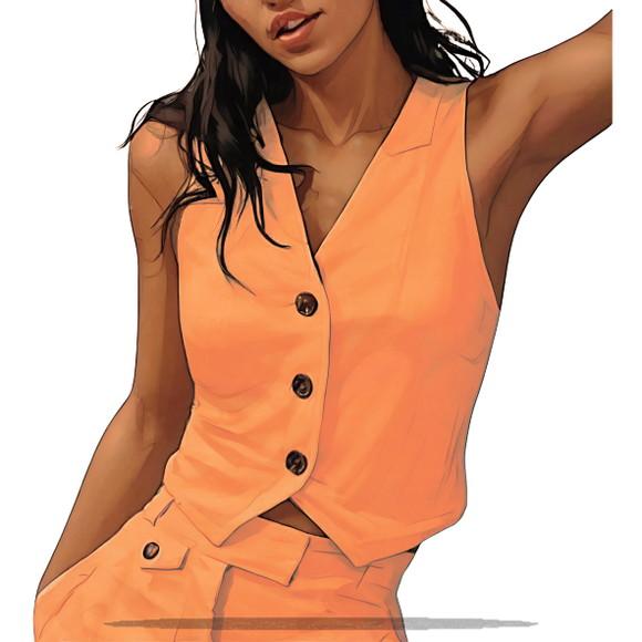 Molde em pdf de Colete Feminino Alfaiataria P ao Gg