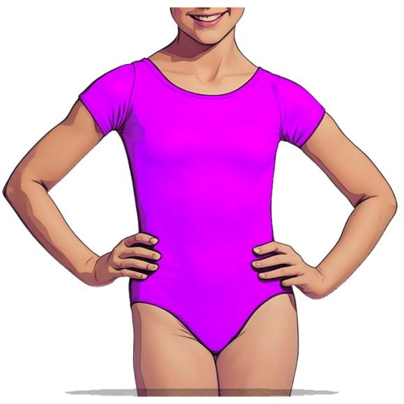 Molde em pdf de Collant Infantil 1 a 14 Anos Longa e Curta