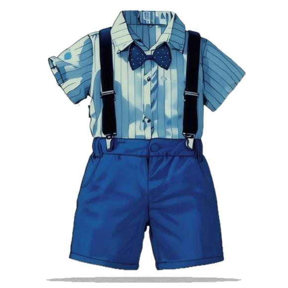Molde em pdf de Conjunto com Suspensório Infantil 1 a 8 Anos