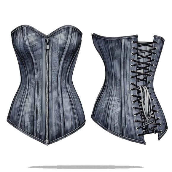 Molde em pdf de Corset Corselet Fem Adulto 36 ao 44
