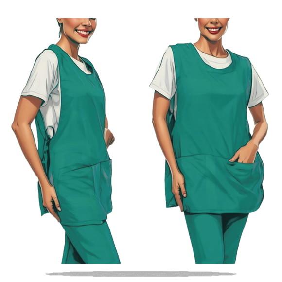Molde em pdf de Jaleco Avental com Abertura Lateral P ao Xxg