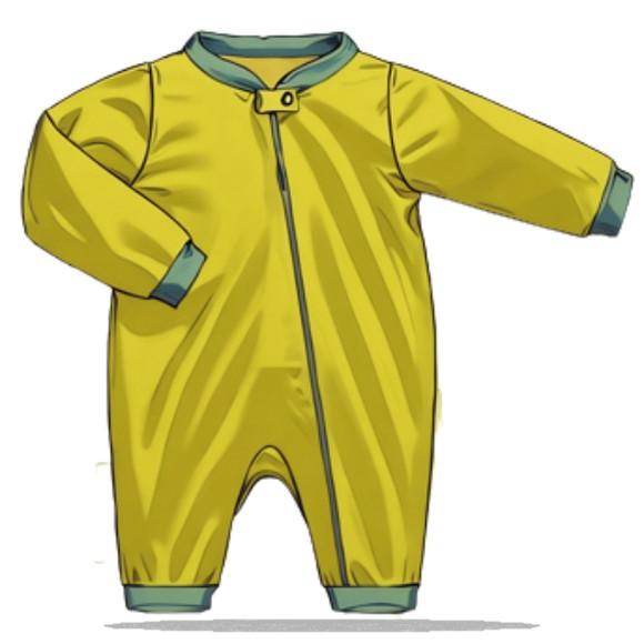 Molde em pdf de Macacão Infantil de Inverno 1 a 8 Anos