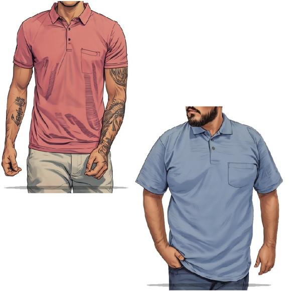 Molde em pdf de Polo Trad e Plus Size Masc Adulto Pp ao G5