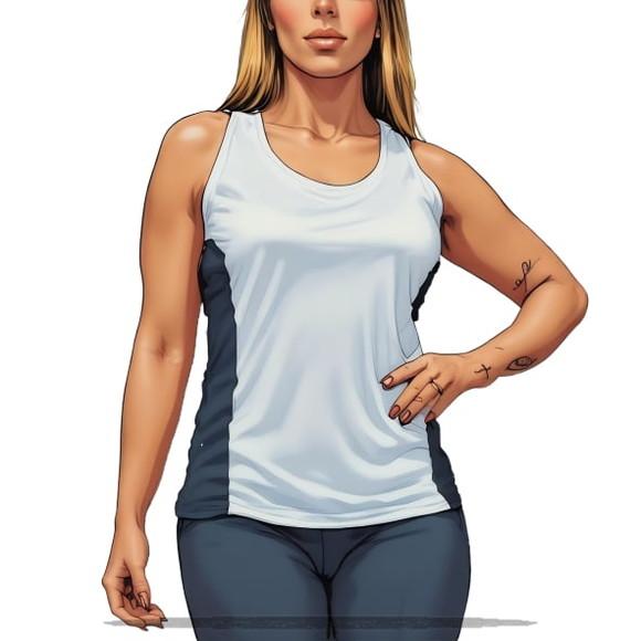 Molde em pdf de Regata Fem Nadador com Recorte Lateral Pp-gg