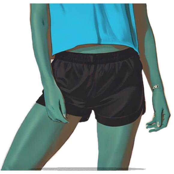 Molde em pdf de Short Fem Calção Fitness Futebol P ao Xxg