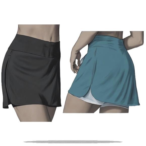 Molde em pdf de Short Saia Fitness Fem do P ao Xxg