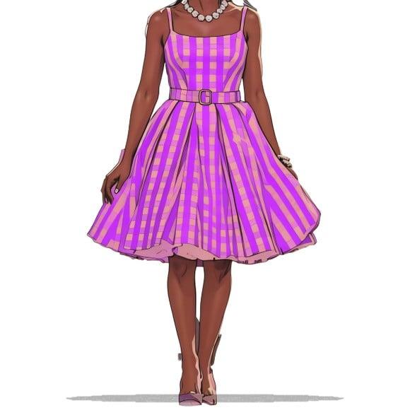 Molde em pdf de Vestido Rodado Infantil 4 a 14 Anos