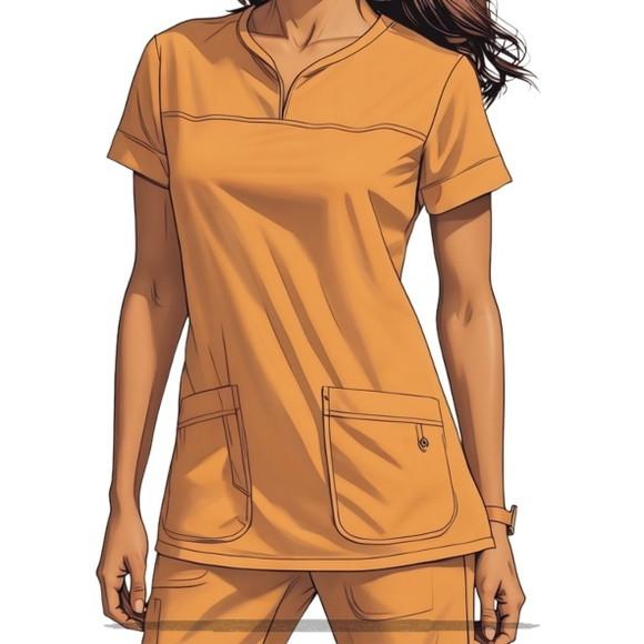 Molde em pdf Scrub Pijama Cir Fem com Recorte Pp ao Gg