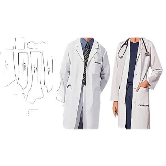Molde Jaleco Unissex - Modelo Profissional