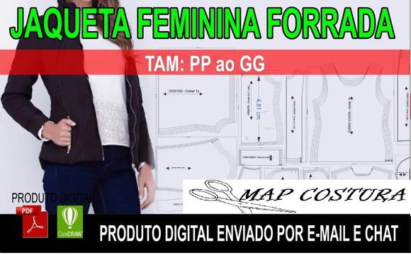 Molde Jaqueta Feminina Forrada