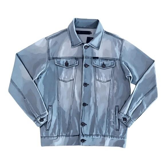 Molde Jaqueta Jeans Masc com Bolso Embutido P ao Gg