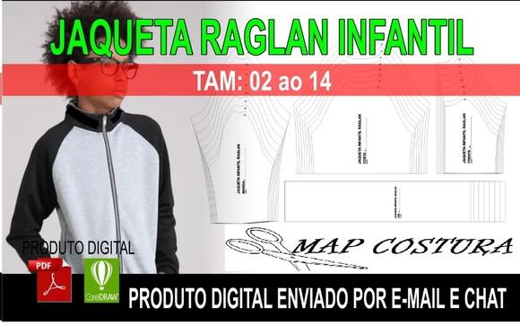 Molde Jaqueta Raglan Infantil