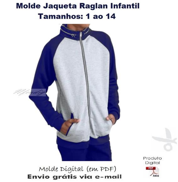 Molde Jaqueta Raglan Infantil (1 ao 14) #354