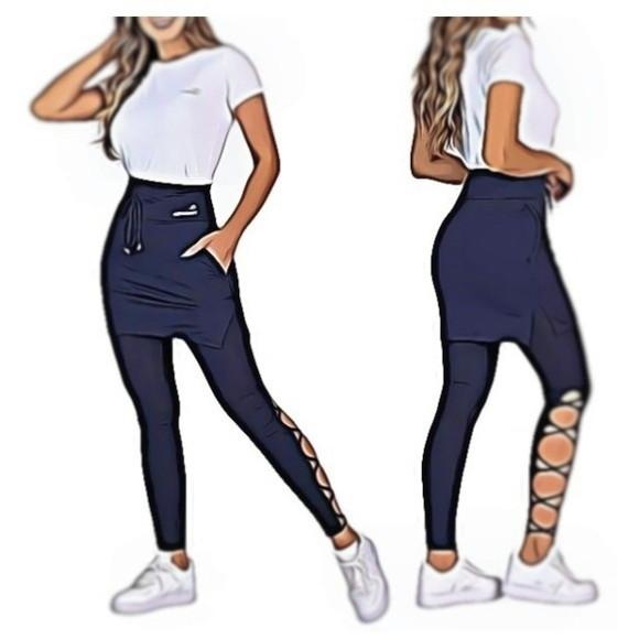 Molde Legging Recortada com Saia P ao Xxg